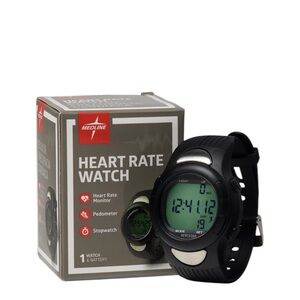 Black Heart Rate Digital Watch NEW